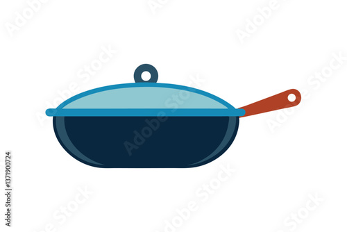 cast iron frying pan isolated