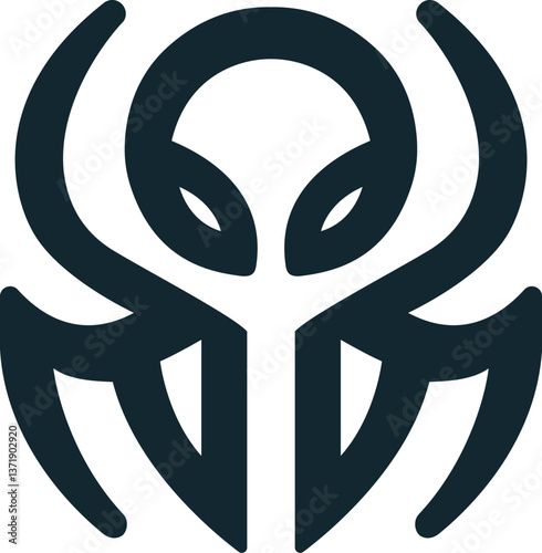 the logo for the spider