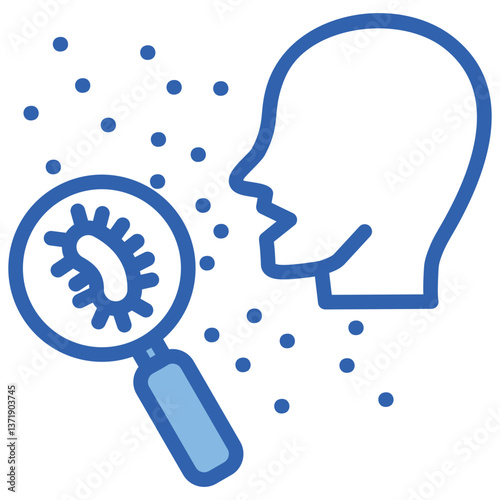 Infectious Disease Blue White Icon