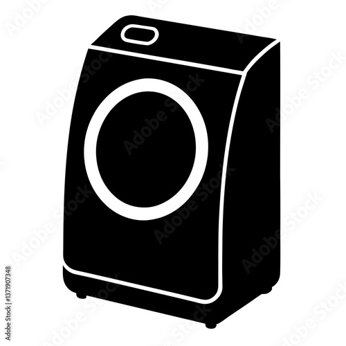 Isolated washing machine on white background