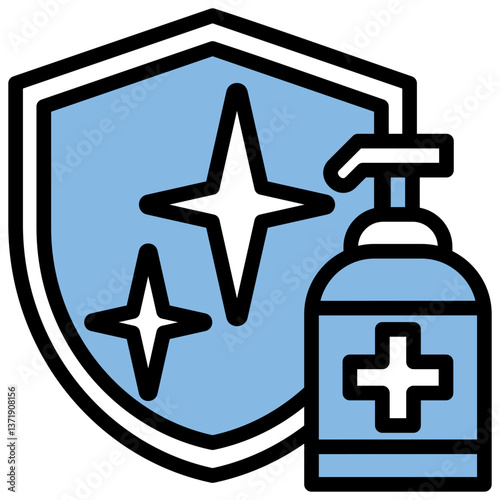 Hygiene Blue Black Icon