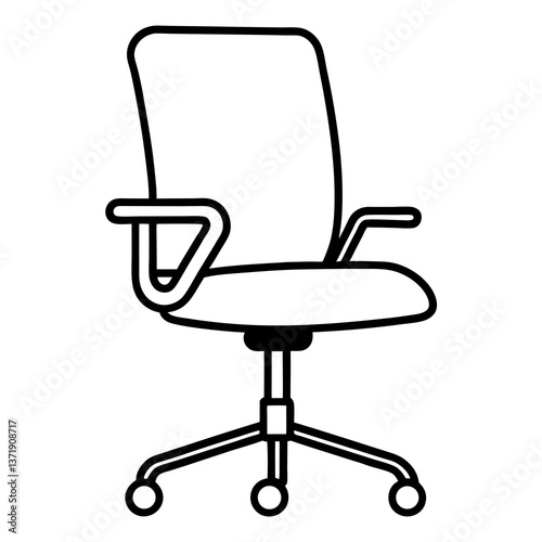 Black ergonomic office chair with wheels and adjustable features