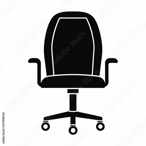 Black ergonomic office chair with wheels and adjustable features