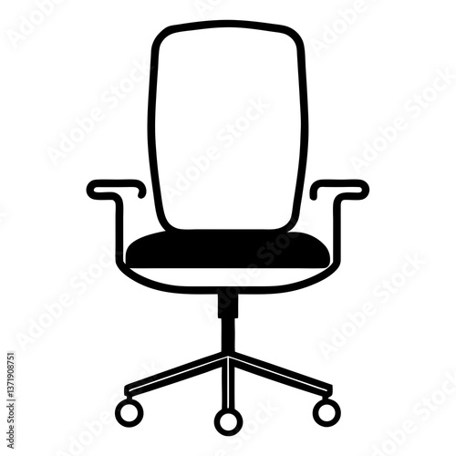 Black ergonomic office chair with wheels and adjustable features