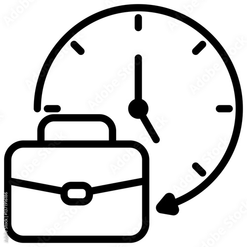 Workhours Outline Icon