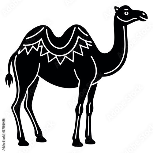 Camel animal vector art illustration 