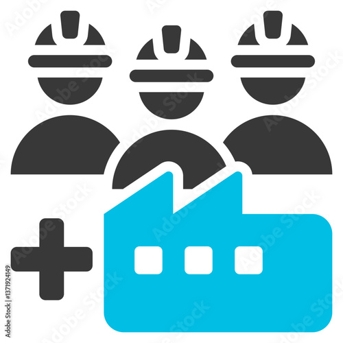 Corporate Wellness Program Glyph Blue Grey Icon