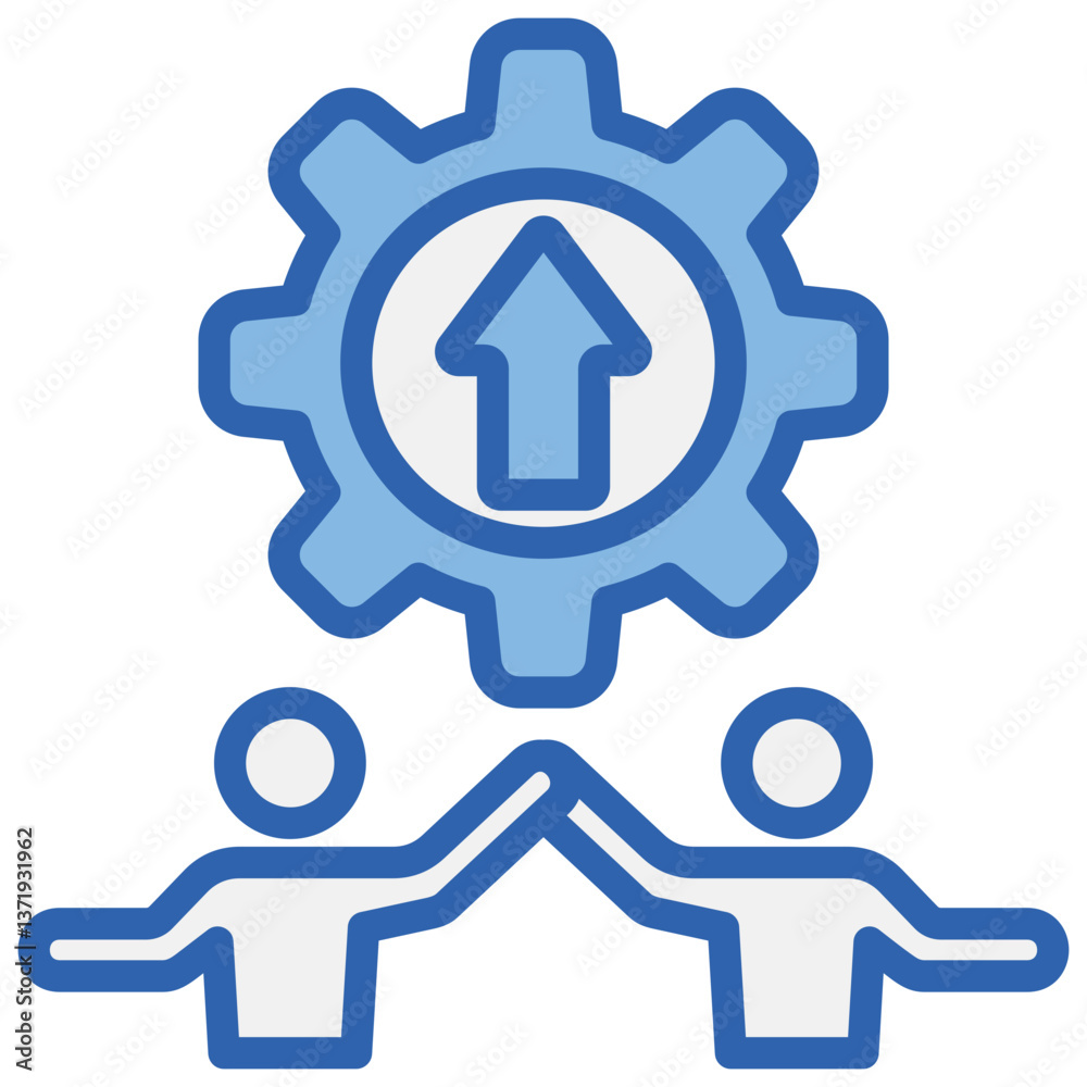 Collaboration Blue White Icon Collaboration Blue White Icon
