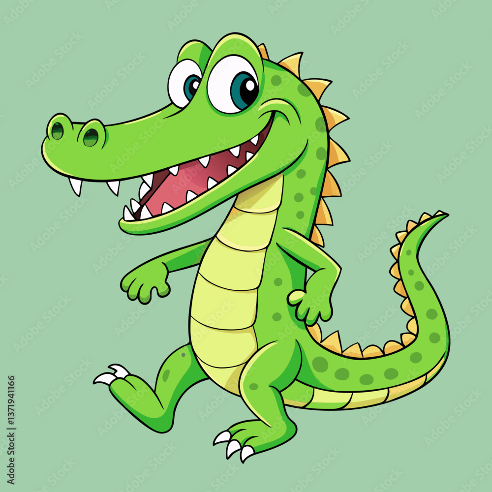 Fototapeta premium funny crocodile vector