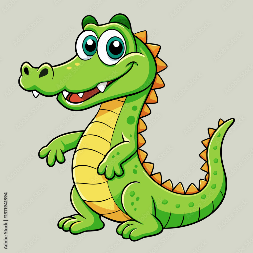 Fototapeta premium funny crocodile vector