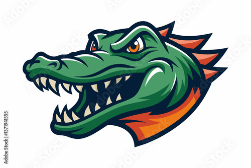 crocodile head logo vector