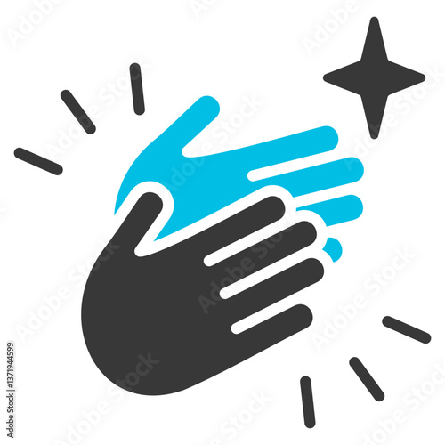 Appreciation Glyph Blue Grey Icon