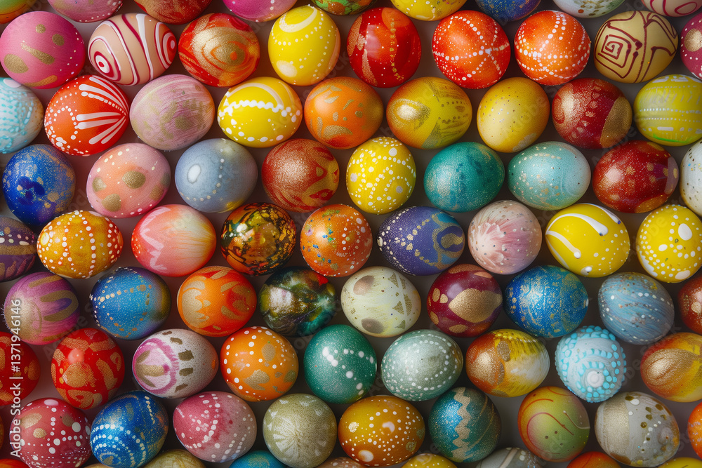 Colorful Easter eggs background.