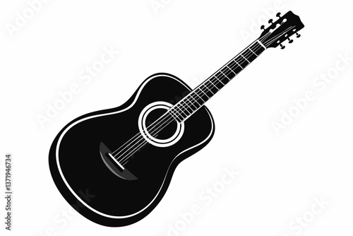 acoustic guitar silhouette