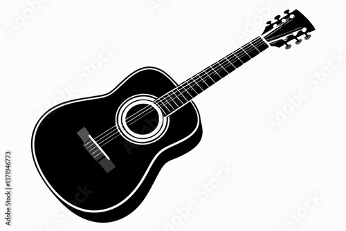 acoustic guitar silhouette
