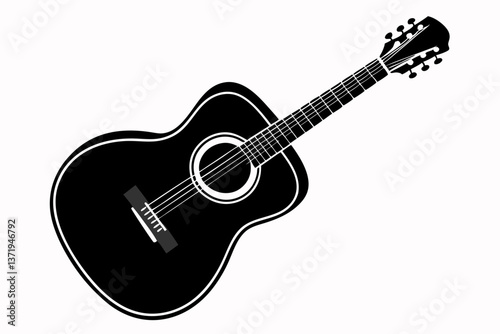 acoustic guitar silhouette