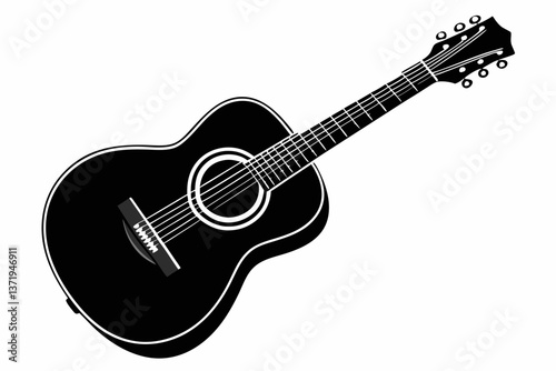 acoustic guitar silhouette