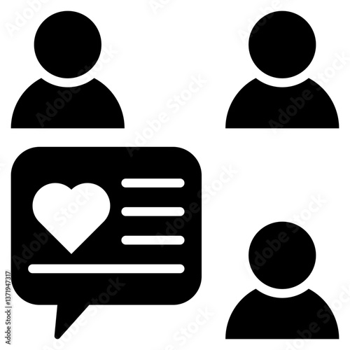 Amiability Glyph Icon