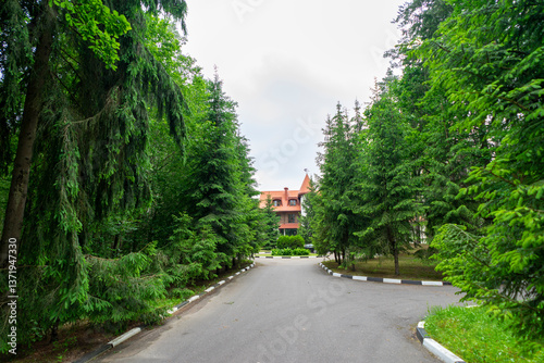 A small palace in the heart of the Berezina Nature Reserve in Belarus.