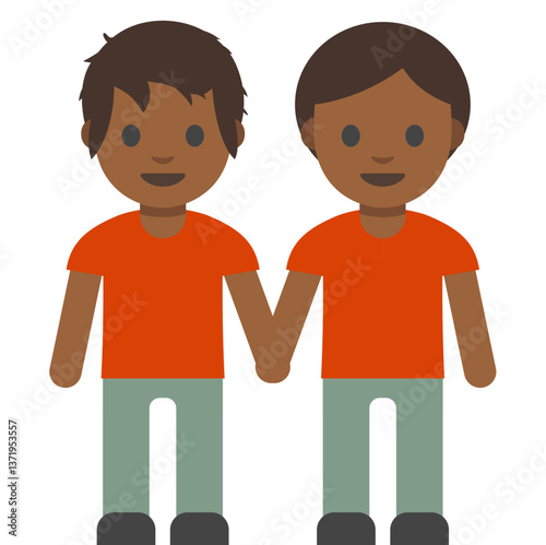Two Boys Holding Hands
