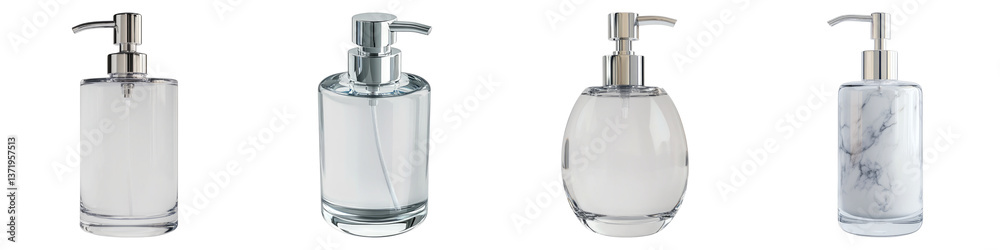 Glass dispenser of soap and lotion isolated on transparent background. PNG , se of Glass dispenser of soap and lotion isolated on transparent background. PNG , se of