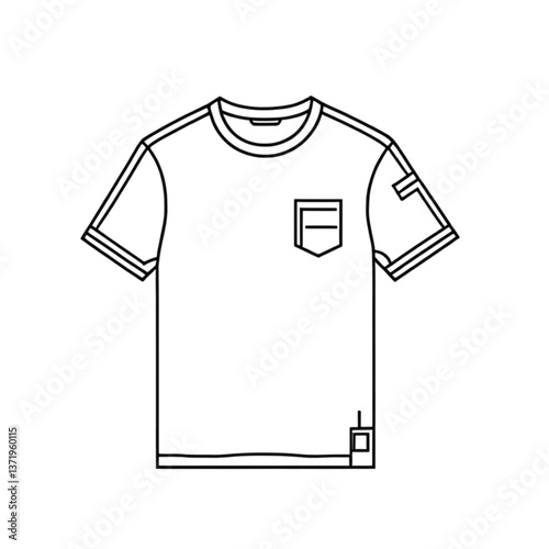 ポケット付きTシャツのイラスト｜T-Shirt with Pocket Illustration