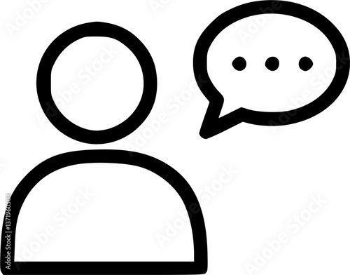 Simple vector icon. Flat illustration on a theme interlocutor
