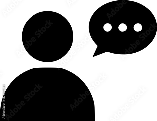 Simple vector icon. Flat illustration on a theme interlocutor
