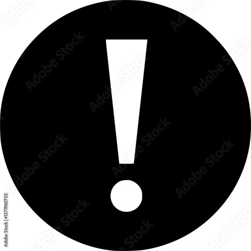 exclamation simple vector icon
