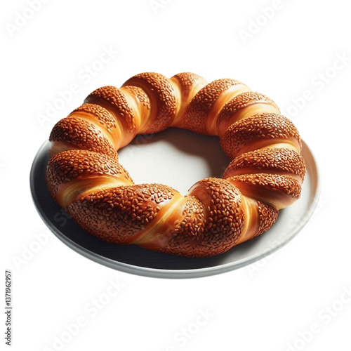 simit isolated on white background 
