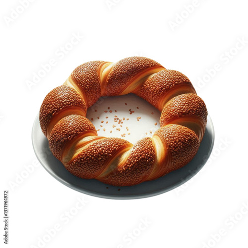 simit isolated on white background 