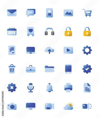 Essentials Gradient Icon for Mobile App and Website