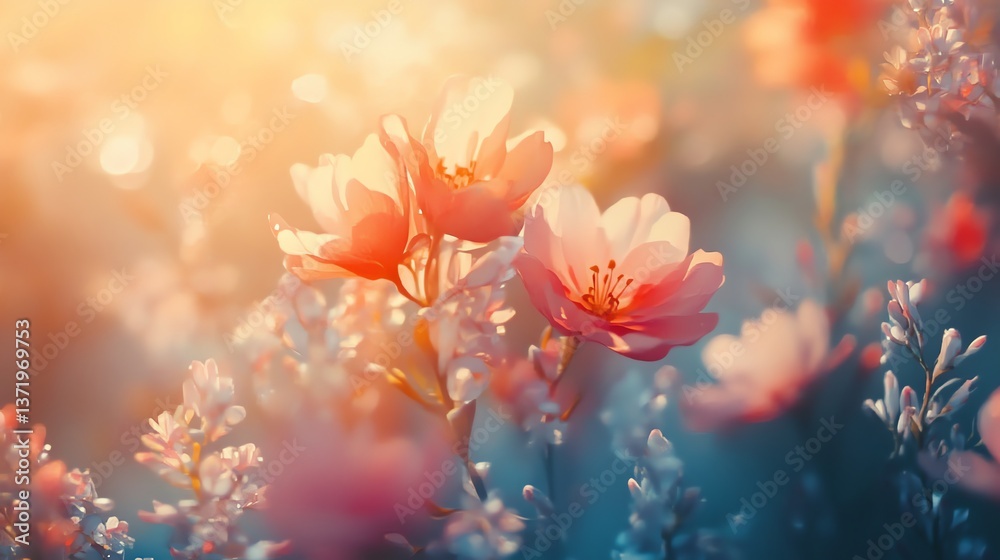 Fototapeta premium Sunlit Blossom Garden