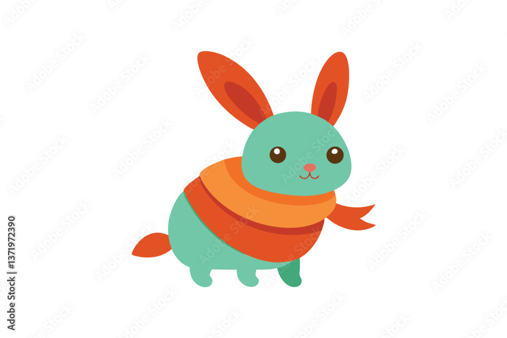 Fototapeta premium easter bunny with easter wrapped