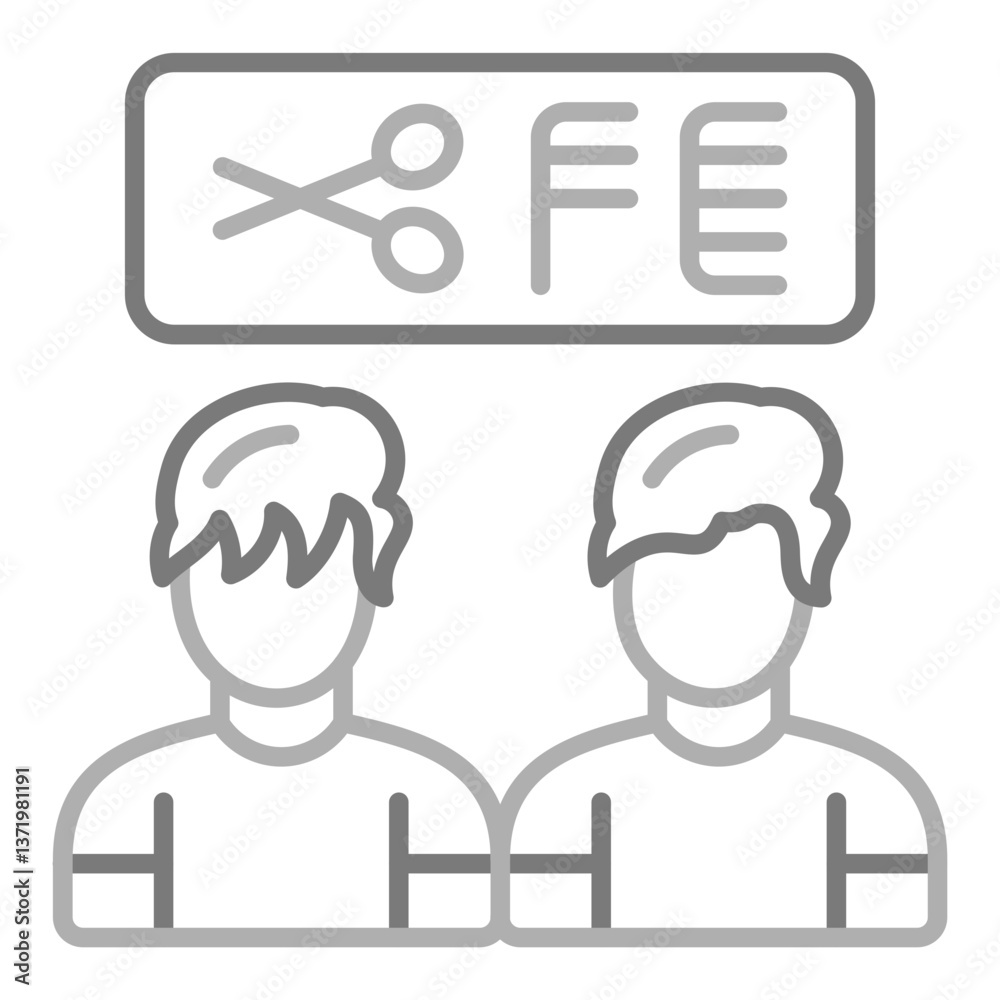 Fototapeta premium Barber clients Icon