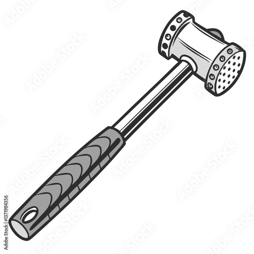 Heavy-Duty Meat Tenderizer with Dual-Sided Metal Head. Perfect for: BBQ Parties, Thanksgiving, Butcher Shops, Steakhouses, Home Kitchens
