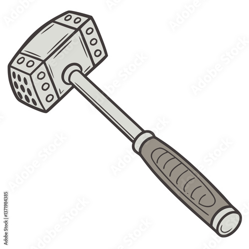 Heavy-Duty Meat Tenderizer with Dual-Sided Metal Head. Perfect for: BBQ Parties, Thanksgiving, Butcher Shops, Steakhouses, Home Kitchens