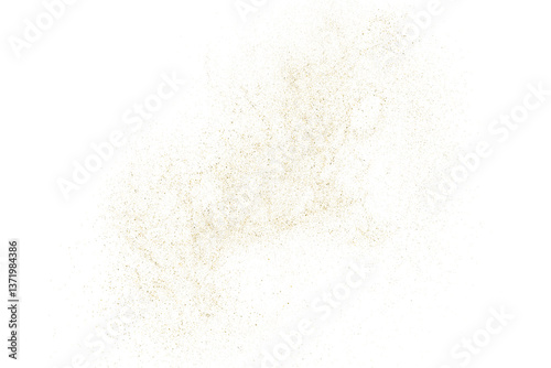 Obraz na płótnie Gold texture pattern on transparent background. Old paper surface. Light golden confetti. Yellow Illustration backdrop. PNG design element. w salonie