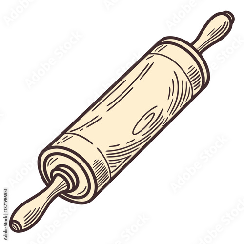 Traditional Wooden Rolling Pin with Smooth Surface and Sturdy Handles. Perfect for: Christmas Baking, Home Kitchens, Pastry Shops, Cooking Schools