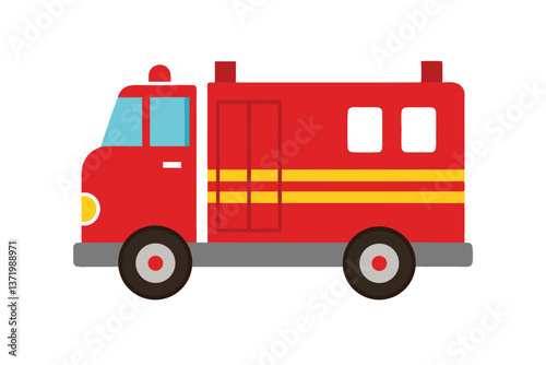 fire truck isolated on white