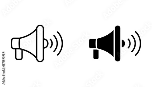 Megaphone icons set. Loudspeaker megaphone vector icons. Advertising concept. vector illustration on a white background.