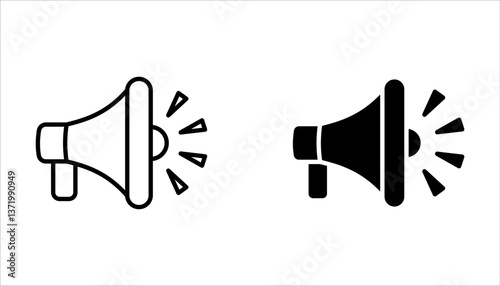 Megaphone icons set. Loudspeaker megaphone vector icons. Advertising concept. vector illustration on a white background.