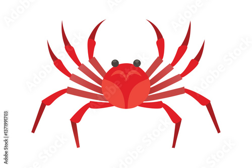 red crab isolated on white background