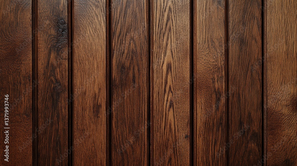 Naklejka premium Dark, rich, wooden planks form a rustic textured background. Use it for natural, warm or vintage design themes.