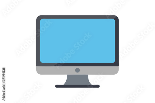 lcd monitor isolated on white