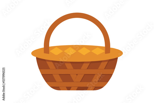 empty basket isolated on white