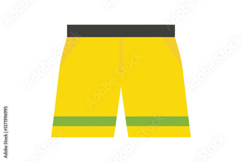vector illustration of a yellow striped scarf