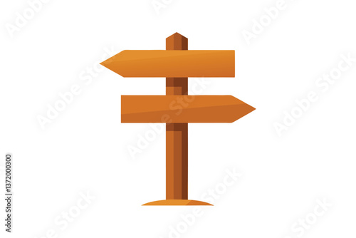 wooden direction sign
