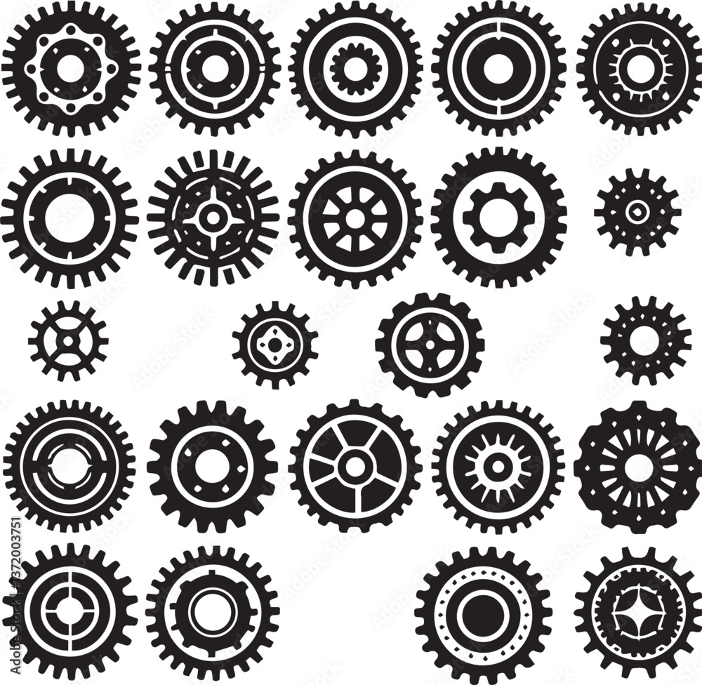 Collection of gear wheels.eps Collection of gear wheels.eps