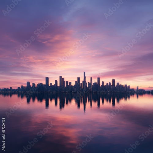Cityscape at sunset